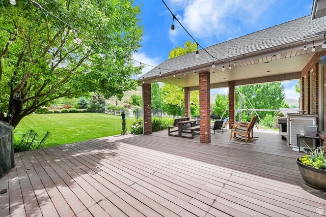 3990 Summer Ridge Rd, Morgan, UT 84050 - deck with a lawn