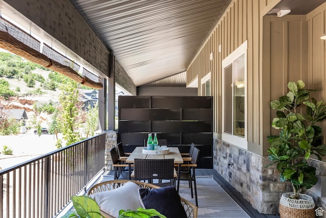 3249 Quarry Springs Dr, Park City, UT 84098 - wooden deck featuring outdoor dining area