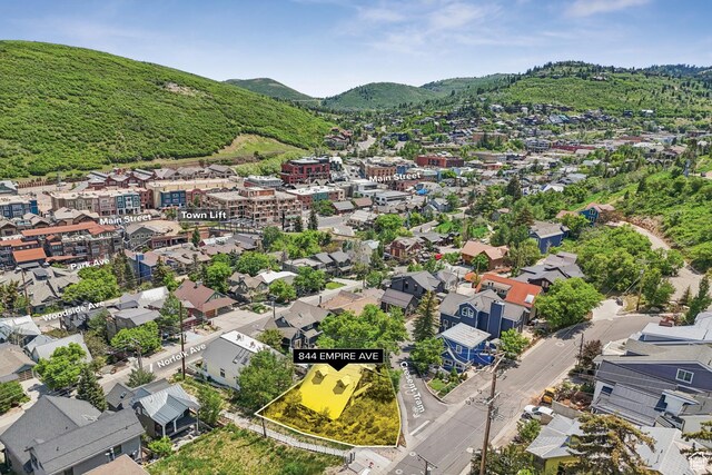 844 Empire Ave, Park City, UT 84060 - aerial view of residential area with a mountain backdrop