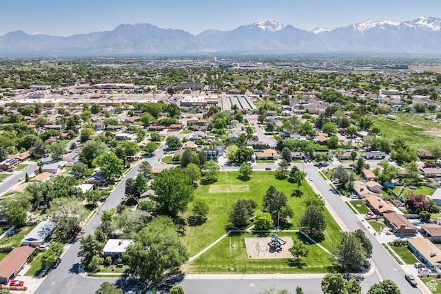 2039 W Camelot S, West Jordan, UT 84084 - aerial view of residential area featuring mountains