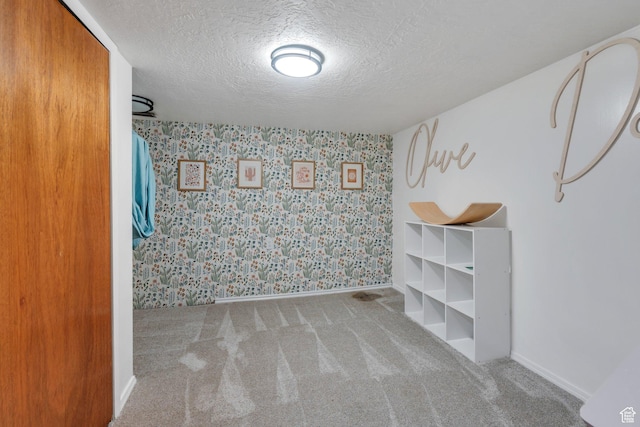 2040 N Oakcrest Ter, Provo, UT 84604 - spare room featuring wallpapered walls, carpet flooring, and a textured ceiling