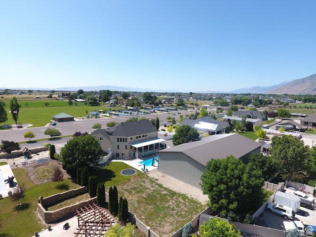 1767 S 800 W, Mapleton, UT 84664 - aerial perspective of suburban area featuring mountains and a pool