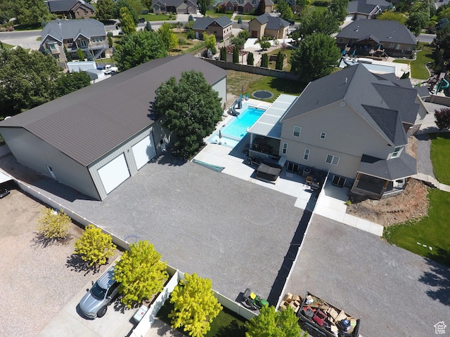 1767 S 800 W, Mapleton, UT 84664 - aerial perspective of suburban area with a pool area