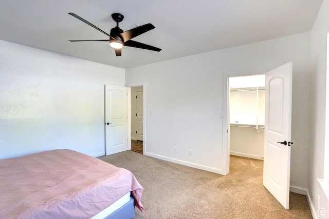 1767 S 800 W, Mapleton, UT 84664 - bedroom featuring light carpet, a spacious closet, and ceiling fan