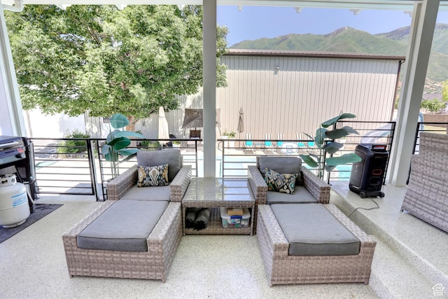1767 S 800 W, Mapleton, UT 84664 - patio / terrace featuring outdoor lounge area and a mountain view