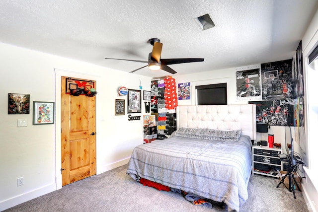 1767 S 800 W, Mapleton, UT 84664 - carpeted bedroom featuring a textured ceiling and ceiling fan