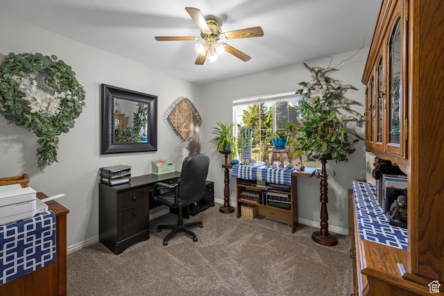 1343 W 870 N, Pleasant Grove, UT 84062 - carpeted office with ceiling fan and baseboards