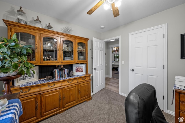 1343 W 870 N, Pleasant Grove, UT 84062 - home office with ceiling fan and carpet floors