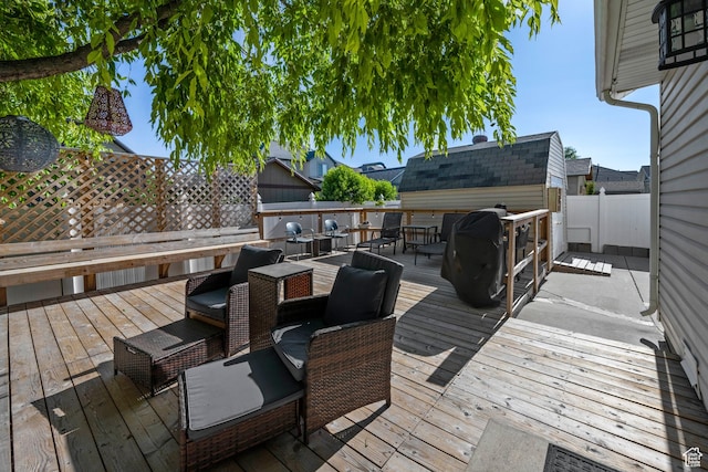 1343 W 870 N, Pleasant Grove, UT 84062 - deck with a fenced backyard and a grill
