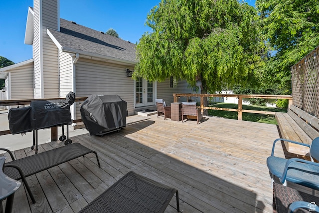 1343 W 870 N, Pleasant Grove, UT 84062 - deck with french doors and grilling area