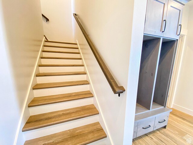 96 W 350 S, Garden City, UT 84028 - staircase with wood finished floors