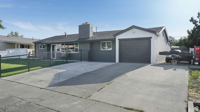 5356 S 4280 W, Salt Lake City, UT 84118 - single story home with driveway, a chimney, a garage, and roof with shingles