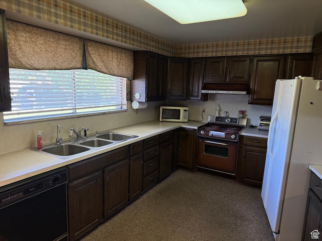 48 S Flint St, Kaysville, UT 84037 - kitchen with range with electric cooktop, dishwasher, stainless steel microwave, white refrigerator with ice dispenser, and plenty of natural light