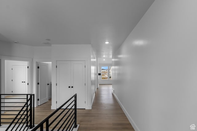 131 N 950 E Unit 35, Tremonton, UT 84337 - hall with an upstairs landing, wood finished floors, and recessed lighting