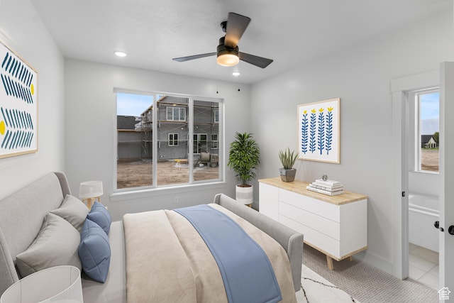 131 N 950 E Unit 35, Tremonton, UT 84337 - bedroom featuring multiple windows, recessed lighting, and ceiling fan