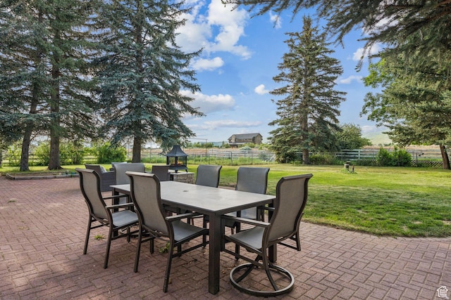 455 E Boulderville Rd, Oakley, UT 84055 - fenced backyard featuring outdoor dining area and a patio
