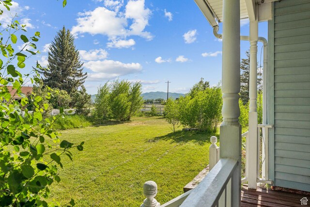 455 E Boulderville Rd, Oakley, UT 84055 - view of grassy yard with a mountain view