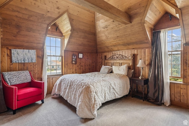 455 E Boulderville Rd, Oakley, UT 84055 - carpeted bedroom with wood walls and wood ceiling