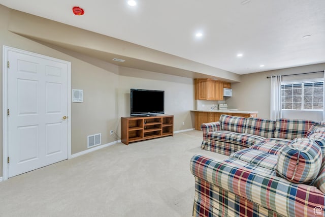1125 E 740 S, Pleasant Grove, UT 84062 - living area featuring light colored carpet and recessed lighting