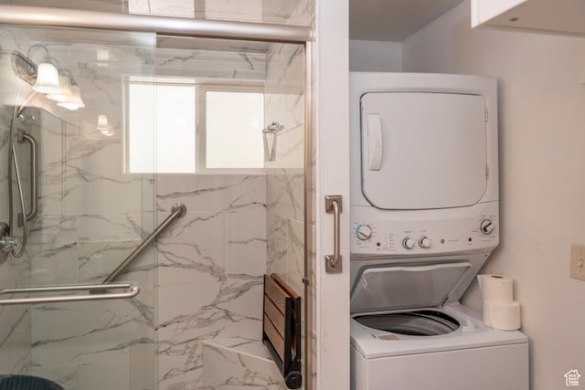 6867 S 1520 W, West Jordan, UT 84084 - washroom featuring stacked washer and clothes dryer