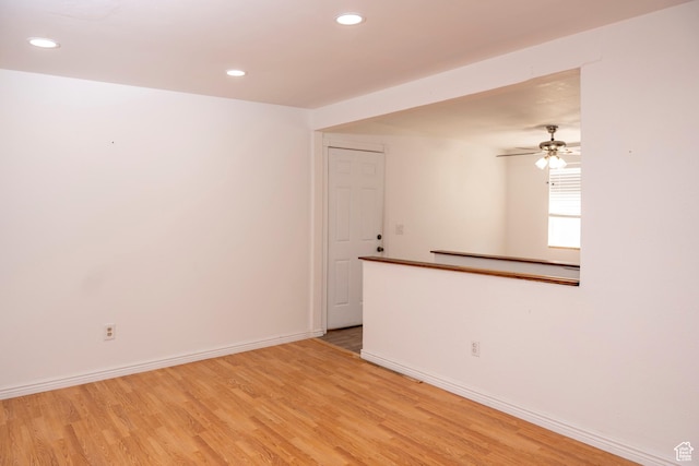 6867 S 1520 W, West Jordan, UT 84084 - unfurnished room featuring light wood finished floors, recessed lighting, and ceiling fan