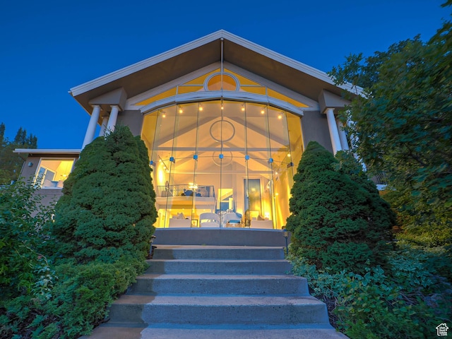 4504 S Abinadi Rd E, Millcreek, UT 84124 - view of exterior entry at twilight