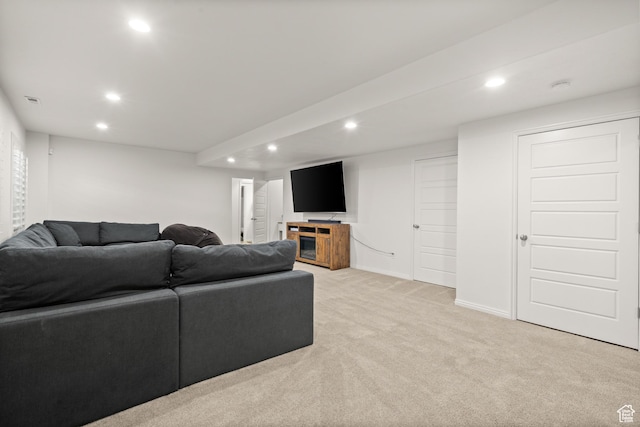 855 E Snap Dragon Ln, Fruit Heights, UT 84037 - living area with recessed lighting and light carpet