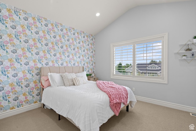 855 E Snap Dragon Ln, Fruit Heights, UT 84037 - carpeted bedroom featuring vaulted ceiling and recessed lighting