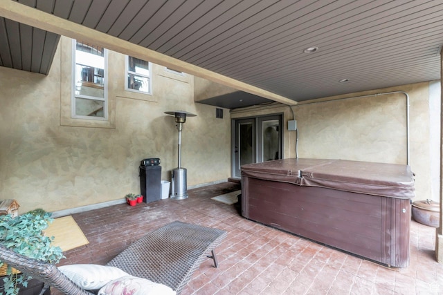 11273 S Alisa Meadows Dr, South Jordan, UT 84095 - view of patio / terrace featuring a hot tub