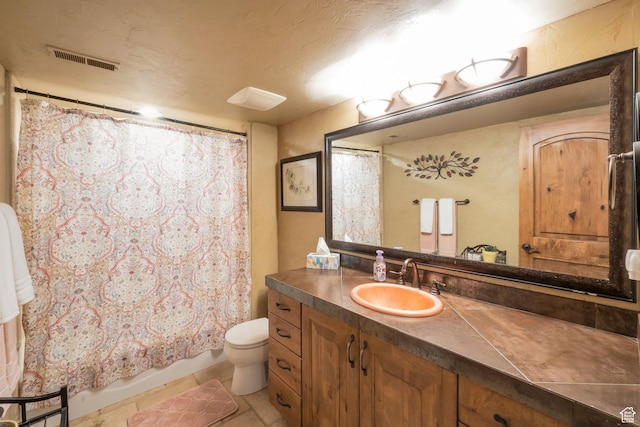 11273 S Alisa Meadows Dr, South Jordan, UT 84095 - full bathroom featuring vanity, tile patterned flooring, and shower / bathtub combination with curtain