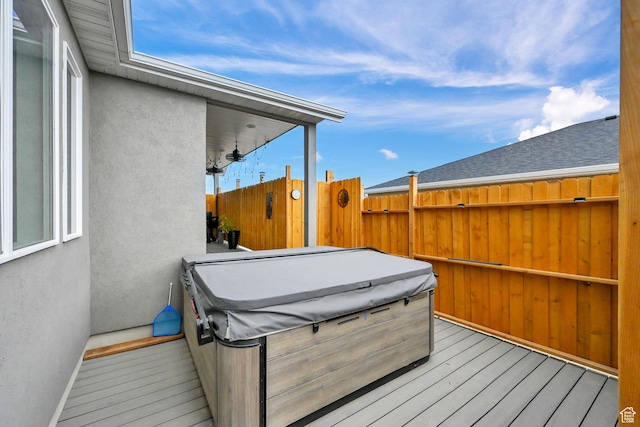 88 N Maraschino W, Grantsville, UT 84029 - wooden terrace featuring a hot tub