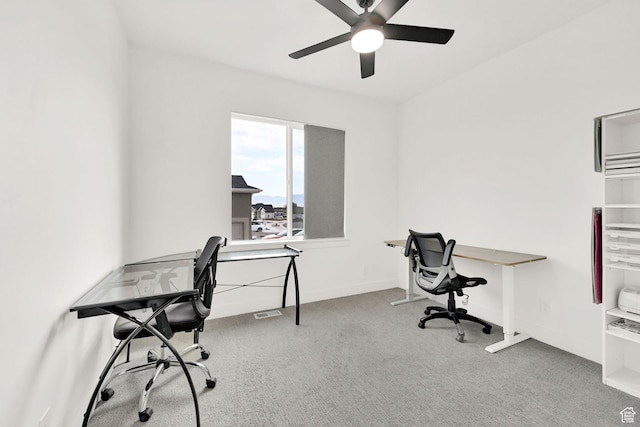 88 N Maraschino W, Grantsville, UT 84029 - home office featuring ceiling fan and carpet