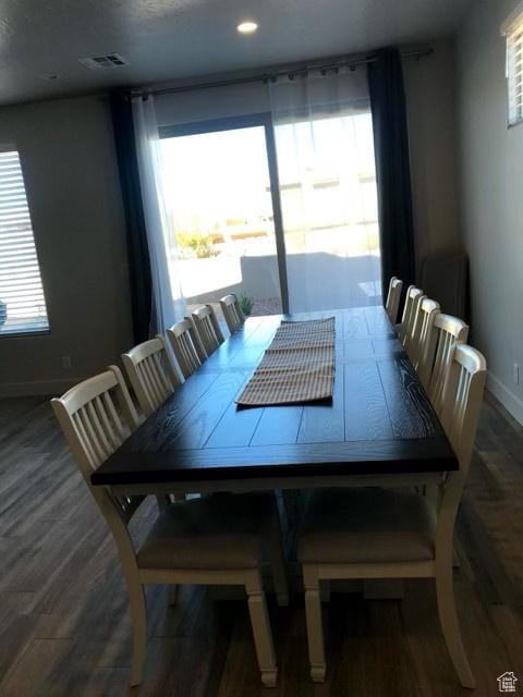 4895 N Fishers Island Way, St George, UT 84770 - dining area with wood finished floors, healthy amount of natural light, and recessed lighting