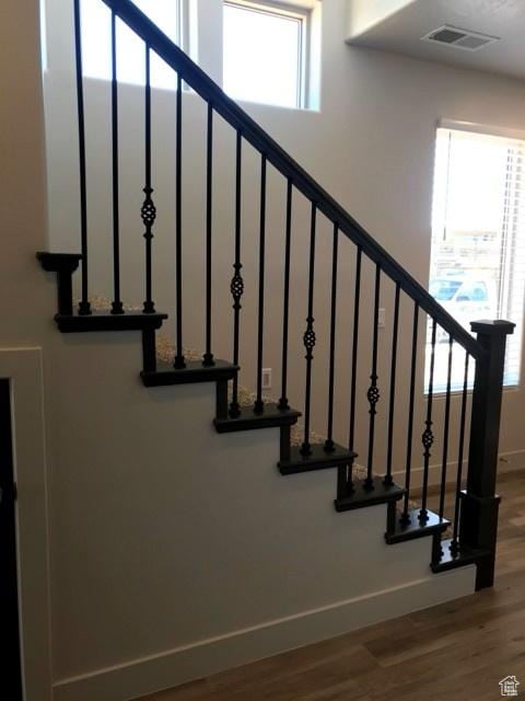 4895 N Fishers Island Way, St George, UT 84770 - stairway with wood finished floors and baseboards