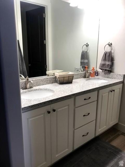 4895 N Fishers Island Way, St George, UT 84770 - full bath with double vanity and wood finished floors