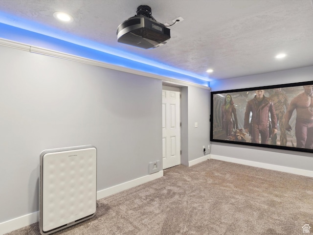2203 N Joni Dr E, Layton, UT 84040 - carpeted cinema room with recessed lighting and a textured ceiling