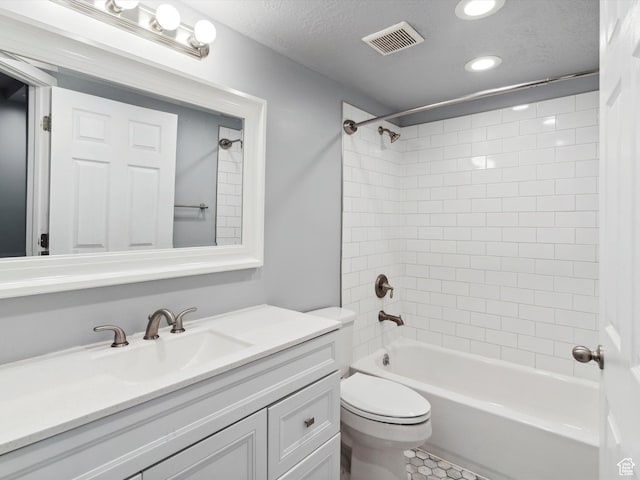 2203 N Joni Dr E, Layton, UT 84040 - full bath featuring vanity,  shower combination, recessed lighting, and a textured ceiling