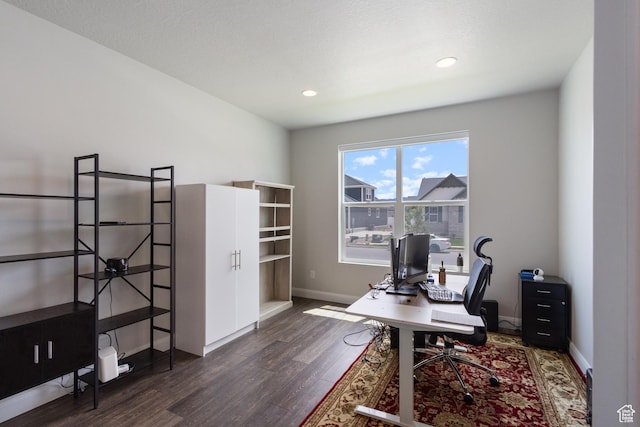 3862 W Lucerne Way, Lehi, UT 84043 - office area featuring wood finished floors and recessed lighting