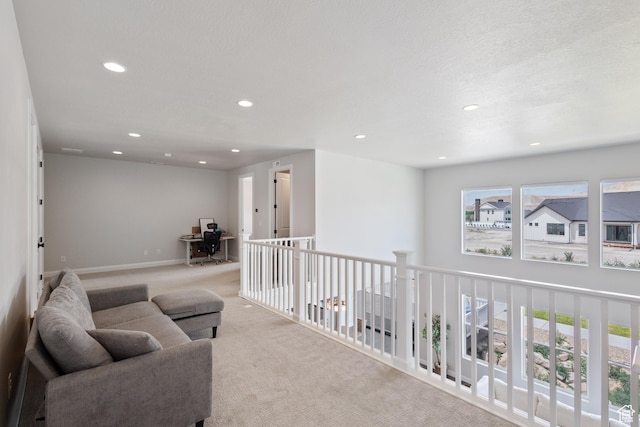 3862 W Lucerne Way, Lehi, UT 84043 - sitting room with recessed lighting, an office area, and carpet floors