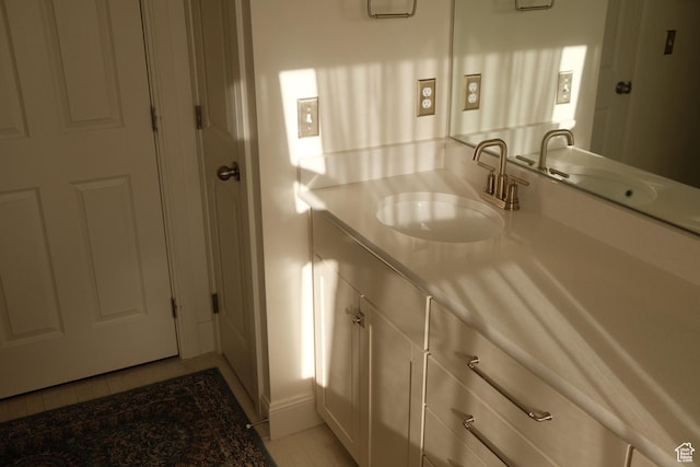 5071 N Oak Creek Dr, Eagle Mountain, UT 84005 - bathroom with vanity and tile patterned flooring