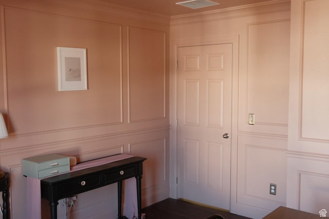 5071 N Oak Creek Dr, Eagle Mountain, UT 84005 - home office featuring a decorative wall and crown molding