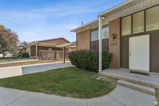 6133 S Vineway Cir, Salt Lake City, UT 84121 - entrance to property with brick siding