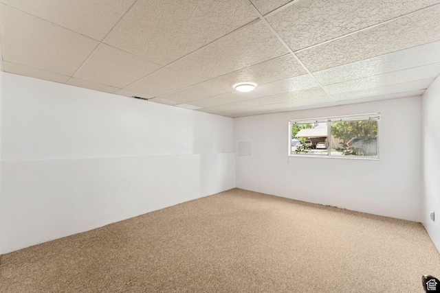 6133 S Vineway Cir, Salt Lake City, UT 84121 - below grade area featuring carpet and a paneled ceiling