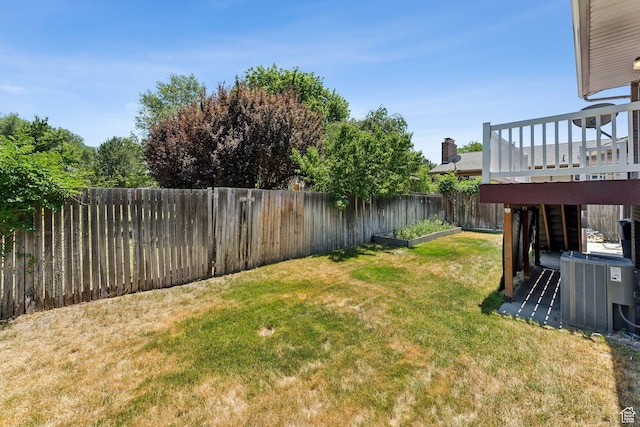 6133 S Vineway Cir, Salt Lake City, UT 84121 - fenced backyard featuring a vegetable garden and a deck