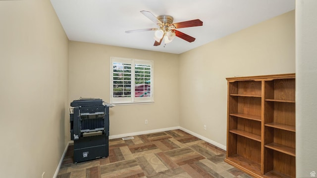 6320 S Hathaway St, Taylorsville, UT 84123 - unfurnished office featuring baseboards and ceiling fan