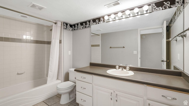 6320 S Hathaway St, Taylorsville, UT 84123 - full bathroom featuring shower / bath combo, vanity, and tile patterned flooring