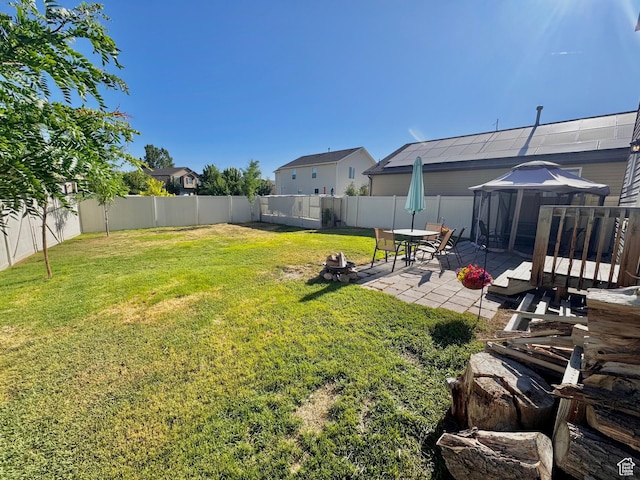 2061 Revere Way, Eagle Mountain, UT 84005 - fenced backyard with a gazebo and a patio area