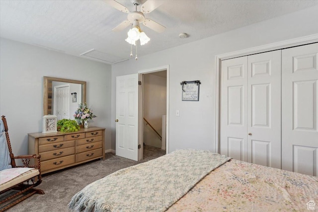 801 W Harrisville Rd N Unit 14, Ogden, UT 84404 - carpeted bedroom with a closet and ceiling fan