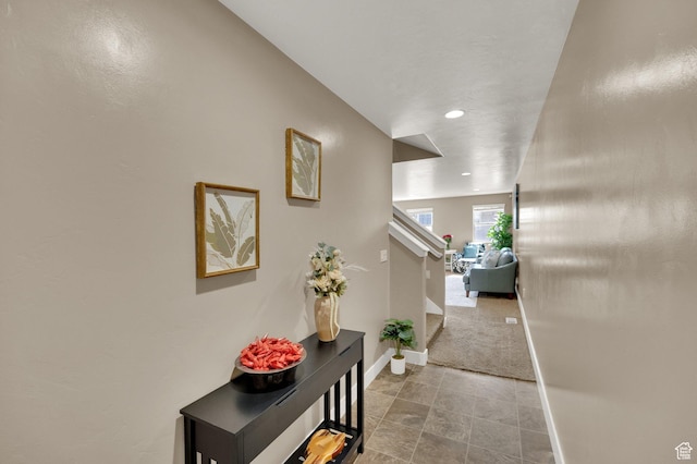 14483 S Ryegate Dr, Herriman, UT 84096 - hall featuring baseboards and recessed lighting
