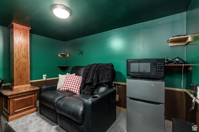 720 E 850 N, Ogden, UT 84404 - carpeted cinema room featuring decorative columns